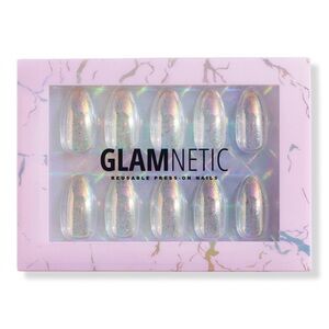 ‼️RARE‼️🎸GLAMNETIC🎸🔥NWT🔥Stardust Press On Almond Shaped Nails